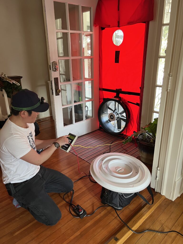 insulation blower door